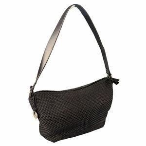The Sak Everyday Prava Basket Weave Black Shoulder Bag Purse Small